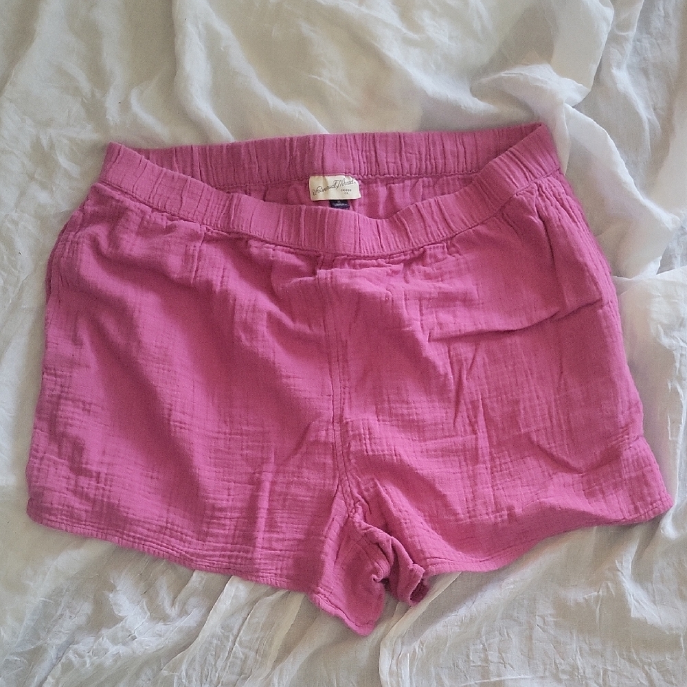 Universal Thread Womens XL High Waist Pink Casual Soft Linen Shorts
